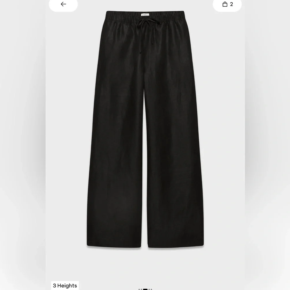 Aritzia Black The Lodge Pant Cruise Linen